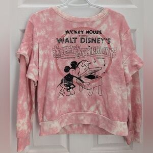 Disney Pink Tie-Dye Mickey Mouse Sweatshirt